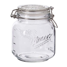 Mason Craft & More Set of 2 Airtight Glass Clamp Jars with Lid, Clear Round Mason Jar Storage Canister, 1 Liter (34oz) - Brands For Less USA