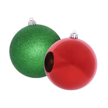 4-Count Red and Green Shatterproof Multi-Textured Christmas Ornaments, 5.9 in, by Holiday Time