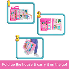 Barbie Getaway House, Doll House Playset with 4 Play Areas, 2 Chairs, 360-Play & Accessories