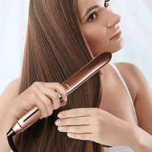 KIPOZI Nano Negative Ion Flat Iron, Anti-Static Hair Straightener with 1 inch Floating Titanium Plates, Champagne Gold