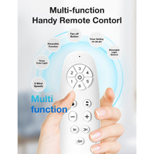 Ventilador de techo negro Warmiplanet de 52" con luz y control remoto 