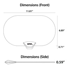 onn Indoor Dual-Color Amplified Antenna, 50 mile Range