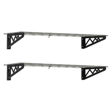 SafeRacks Wall Shelf Combo Kit, Two Shelves, Four Deck Hooks