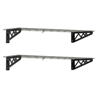 SafeRacks Wall Shelf Combo Kit, Two Shelves, Four Deck Hooks– Brands ...