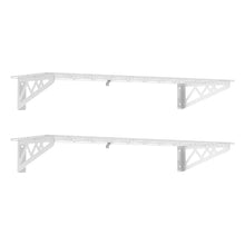 SafeRacks Wall Shelf Combo Kit, Two Shelves, Four Deck Hooks