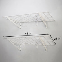 SafeRacks Wall Shelf Combo Kit, Two Shelves, Four Deck Hooks