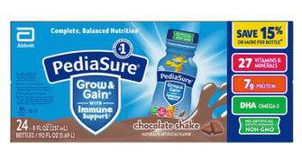 PediaSure Grow & Gain Kids Nutritional Shake Chocolate Ready-to-Drink Bottles, 24 pk./8 fl. oz