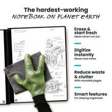 Rocketbook Smart Reusable Core Notebook - Dotted, Executive Size, Black