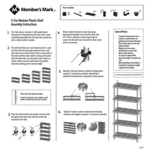 Member's Mark 5-Tier Heavy-Duty Shelf, 48""W x 20""D x 72""H