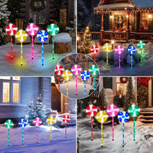 10 Pack Solar Candy Cane Pathway Lights Outdoor, 8 Modes Lollipop Peppermint Stake Lights With Auto On/Off, Waterproof Christmas Decor For Walkway Yard Garden