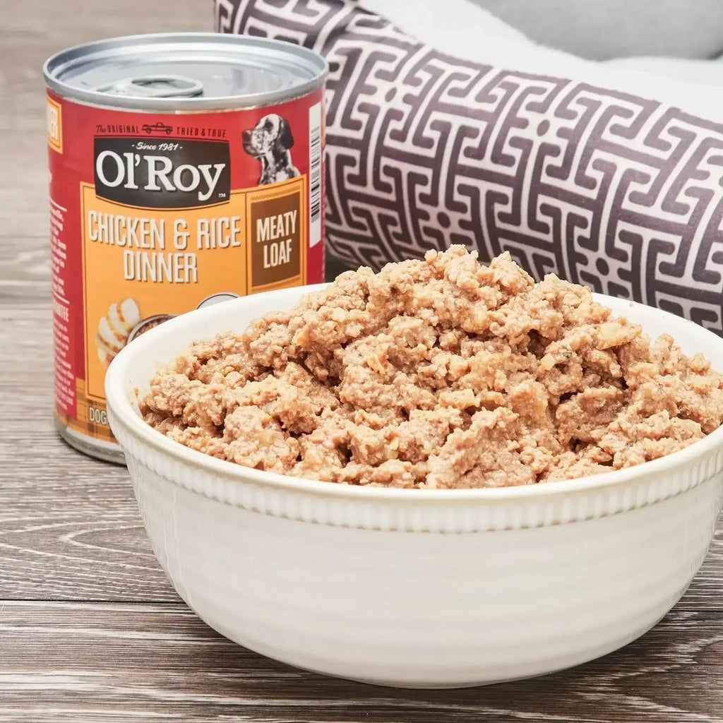 Ol' Roy Chicken & Rice Dinner Meaty Loaf Wet Dog Food, 13.2 oz Can (6 ...