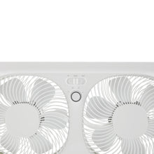 Mainstays 9'' 3-Speed, Reversable Twin Window Fan, White