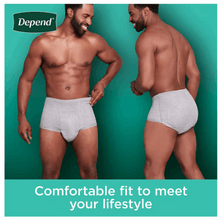Depend Fresh Protection Adult Incontinence Underwear for Men, Large - Grey, 84 ct.