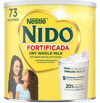 Nido Fortificada Powdered Drink Mix Dry Whole Milk Powder With Vitamins And Minerals Canister, 4.85 lbs.