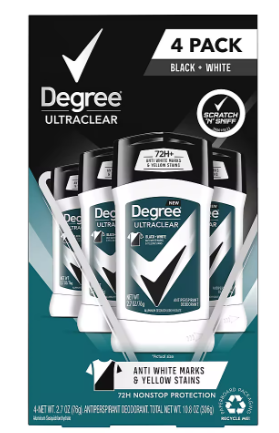 Degree Men UltraClear Antiperspirant Deodorant, 4 pk.