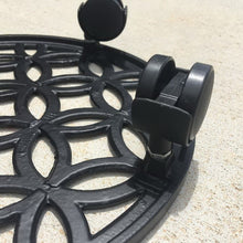 allen + roth 12-in L x 12-in D x 2.7-in H Black Plant Caddy