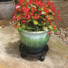 allen + roth 12-in L x 12-in D x 2.7-in H Black Plant Caddy