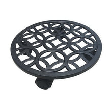 allen + roth 12-in L x 12-in D x 2.7-in H Black Plant Caddy