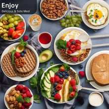 GPED 68 Pcs Wheat Straw Dinnerware Sets For 6, Unbreakable Dinnerware Sets, Reusable Wheat Straw Plates and Bowls Sets, Travel Camping Cutlery Set, Dishwasher Microwave Safe Dinnerware, Beige - Brands For Less USA