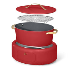 Beautiful 10-in-1 , 6 Qt Electric Multi-Cooker, Tomato Red by Drew Barrymore