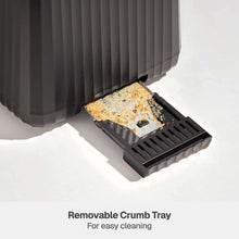 Thyme & Table 2-Slice Toaster, Extra-Wide Slots with Slide-Out Removable Crumb Tray, Slate Grey