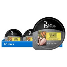 (12 pack) Pure Balance Chicken Dinner Pate Wet Dog Food, Grain Free, 3.5 oz Cup - Brands For Less USA