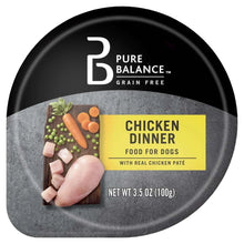 (12 pack) Pure Balance Chicken Dinner Pate Wet Dog Food, Grain Free, 3.5 oz Cup - Brands For Less USA