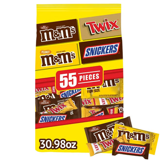 M&M'S, Snickers & Twix Fun Size Spring Break Milk Chocolate Candy - 30.98 Oz Bulk Bag - Brands For Less USA