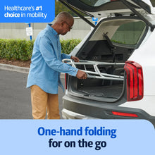 Medline Lightweight Folding Walker for Seniors with 5-Inch Wheels, Steel, Silver, 300 lb Weight Capacity - Brands For Less USA