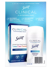 Secret Clinical Strength Invisible Solid Antiperspirant and Deodorant - Completely Clean, 3pk./1.6 oz.