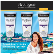 Neutrogena Ultra Sheer Dry-Touch Sunscreen Lotion, 3 ct.