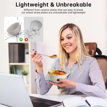 GPED 68 Pcs Wheat Straw Dinnerware Sets For 6, Unbreakable Dinnerware Sets, Reusable Wheat Straw Plates and Bowls Sets, Travel Camping Cutlery Set, Dishwasher Microwave Safe Dinnerware, Beige - Brands For Less USA