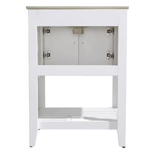 Mueble de baño ANZZI Mosset de 24" con grifo 014 - Blanco