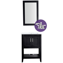 Mueble de baño ANZZI Mosset de 24" con grifo 014B - Negro
