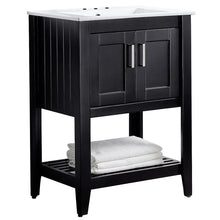 Mueble de baño ANZZI Mosset de 24" con grifo 014B - Negro