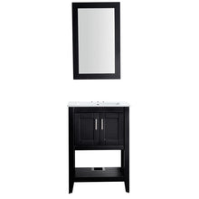 Mueble de baño ANZZI Mosset de 24" con grifo 014B - Negro