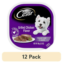 12pack-CesarClassicLoafinSauceGrilledChickenWetDogFood-3-5ozEasyPeelTray-_1 - Brands For Less USA