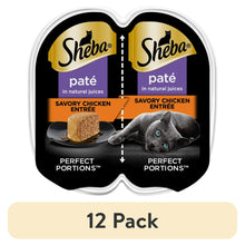 12pack_ShebaWetCatFoodPate_SavoryChickenEntree_2.6ozPerfectPortionsTwinPackTray - Brands For Less USA