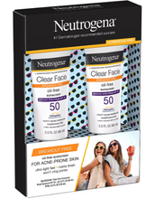 Neutrogena Clear Face Liquid Lotion Sunscreen, 2 pk