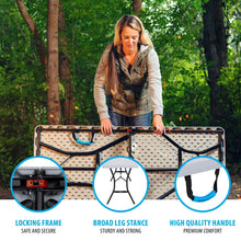 Lifetime 5 Foot Rectangle Fold-in-Half Table, Indoor/Outdoor Essential, Gray, 60.3" x 25.5" - Brands For Less USA