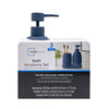 Mainstays Ceramic Stoneware Bath Accessories 3-Piece Set, Blue – Soap Pump Dispenser, Tumbler, and Accessory Tray