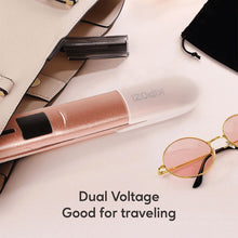 KIPOZI Nano Negative Ion Flat Iron, Anti-Static Hair Straightener with 1 inch Floating Titanium Plates, Champagne Gold