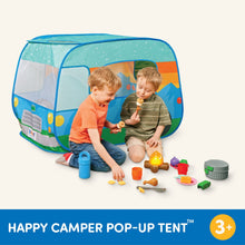 Battat Happy Camper Pop-Up Fabric Tent with 20+ Camping Accessories, Toddler and Preschool Toys