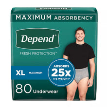 Depend Fresh Protection Adult Incontinence Underwear for Men, Disposable, Maximum, Select A Size