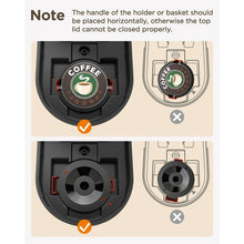 Cafetera monodosis Sboly Mini, cafetera instantánea de una taza para K-Cup y café molido, capacidad de 6 a 12 oz, cafetera de cápsulas con ventana de agua y recordatorio de descalcificación, color negro 