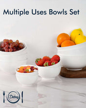 Delling Ceramic Soy Sauce Dipping Bowls, 4oz, Set of 6, White