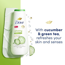 Dove Refreshing Long Lasting Gentle Women's Body Wash All Skin Type, Cucumber & Green Tea, 20 fl oz