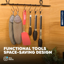 JEEXI Non-Stick Black Kitchen Tongs for Cooking with Silicone Tips Stainless Steel Tongs 450℉ Locking Set 3, Cooking Serving Grilling Barbecuing Salads Kitchen Clips Easy to Use - Brands For Less USA