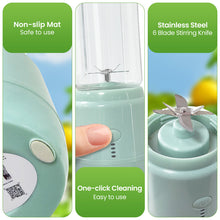 Personal Blender for Smoothies & Shakes, Portable Blender with 2 BPA-Free 15oz Cups, Ice Crushing for Kitchen Travel Gym, Includes Recipe Book, Blue