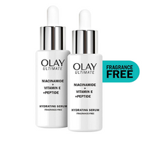 Olay Ultimate Niacinamide + Vitamin E + Peptide 24 Hydrating Serum, 1.3 fl. oz., 2 pk.